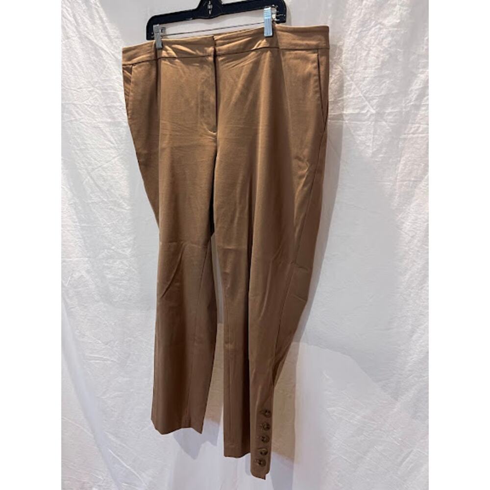 Talbots Pants Brown Hampshire Ankle with 5 Buttons Size 18W Preppy Equestrian - Picture 6 of 7